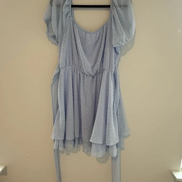 Altar'd State Sky Blue Textured Dress - Picture 4 of 4